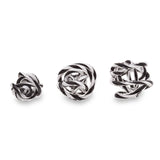 Knot Decor Black And White Glass Ornament