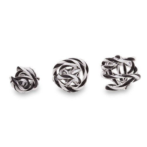 Knot Decor Black And White Glass Ornament