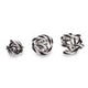 Knot Decor Black And White Glass Ornament