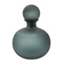Hira Small Blue Ribbed Glass Bottle