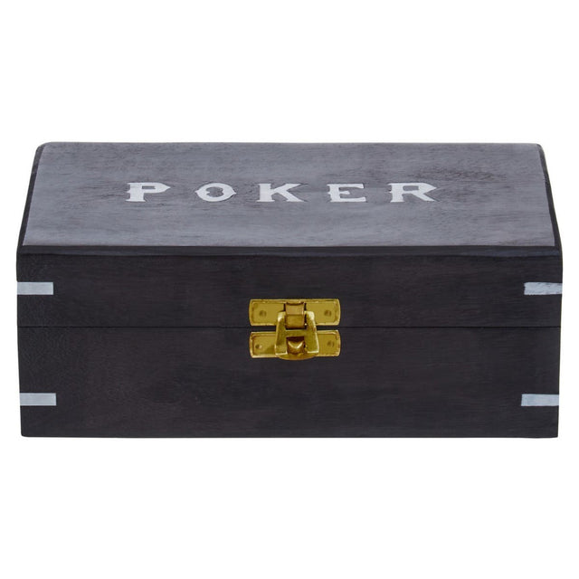 Churchill Black Sheesham Wood Poker Set