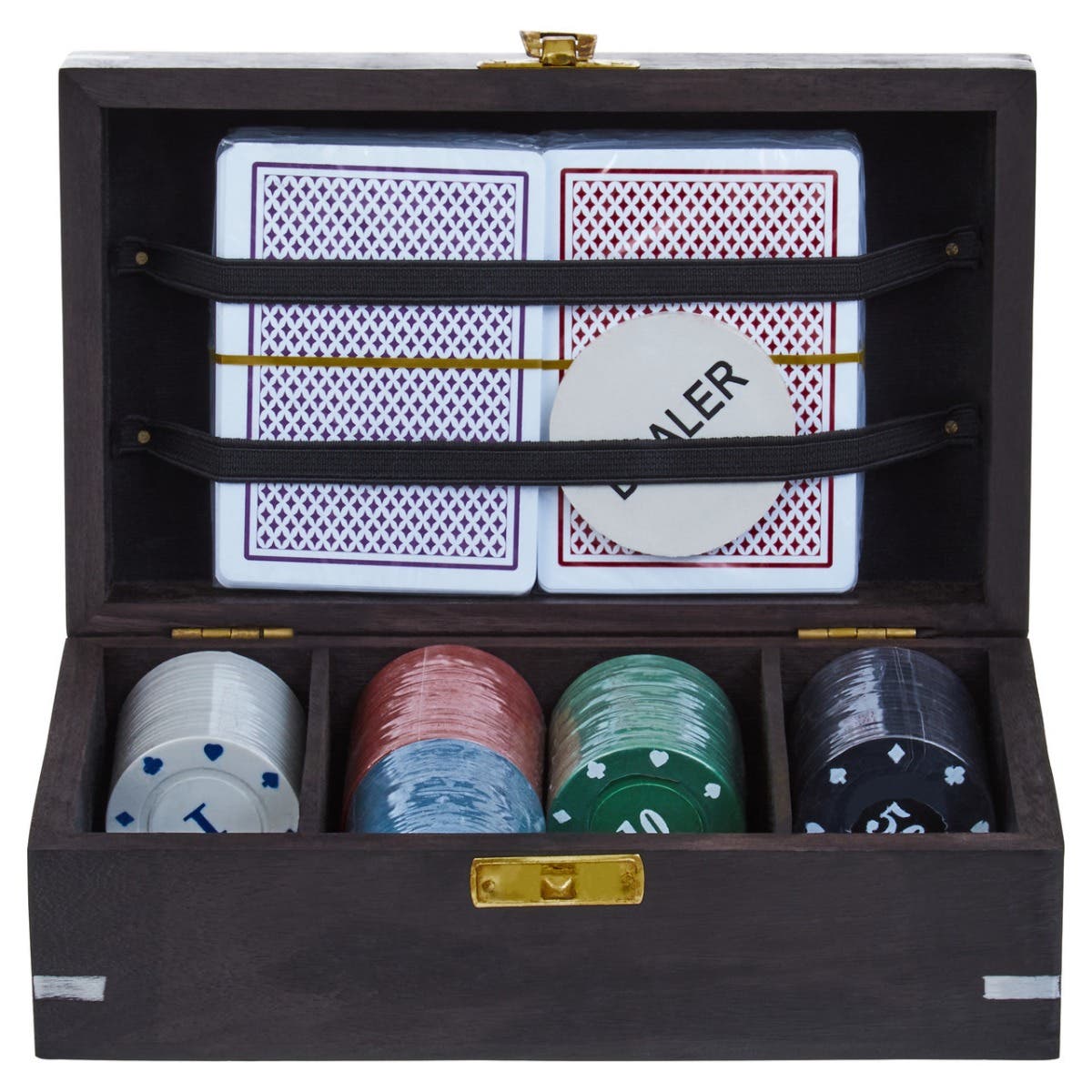 Churchill Black Sheesham Wood Poker Set