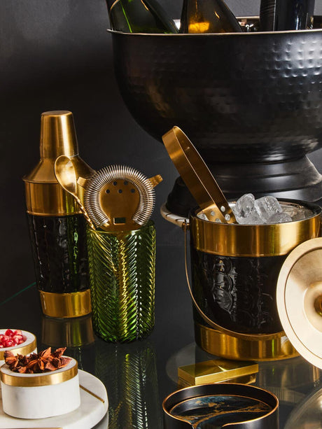 Carolina Black Enamel Cocktail Set