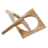 Prato Gold Finish Square Knot Sculpture
