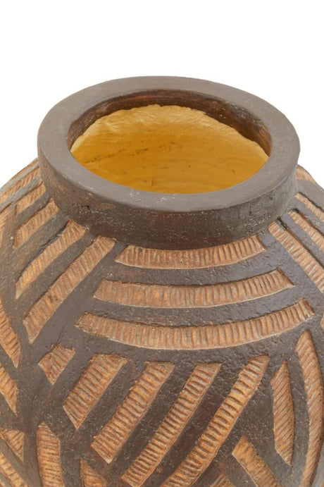 Darnell Round Brown Planter