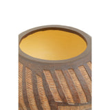 Darnell Round Brown Planter With Angular Legs