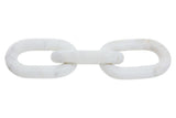 Nason White Marble Three Link Chain Sculpture