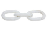 Nason White Marble Three Link Chain Sculpture