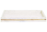 Sena White Marble Gold Inlay Tray