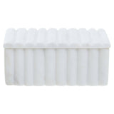 Nason White Marble Ribbed Box