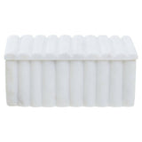 Nason White Marble Ribbed Box