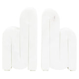 Nason Set Of Two White Marble Bookends