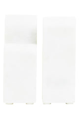 Nason Set Of Two White Marble Bookends