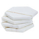 Sena Set of Four White Marble Coasters