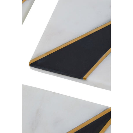 Omari White And Black Marble Coasters