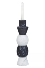 Oxana Layered Marble Candle Holder