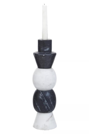 Oxana Layered Marble Candle Holder