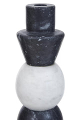 Oxana Layered Marble Candle Holder