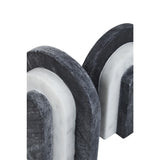 Oxana Black And White Marble Bookends