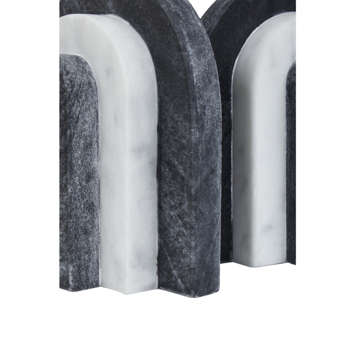 Oxana Black And White Marble Bookends