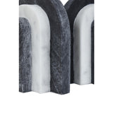 Oxana Black And White Marble Bookends