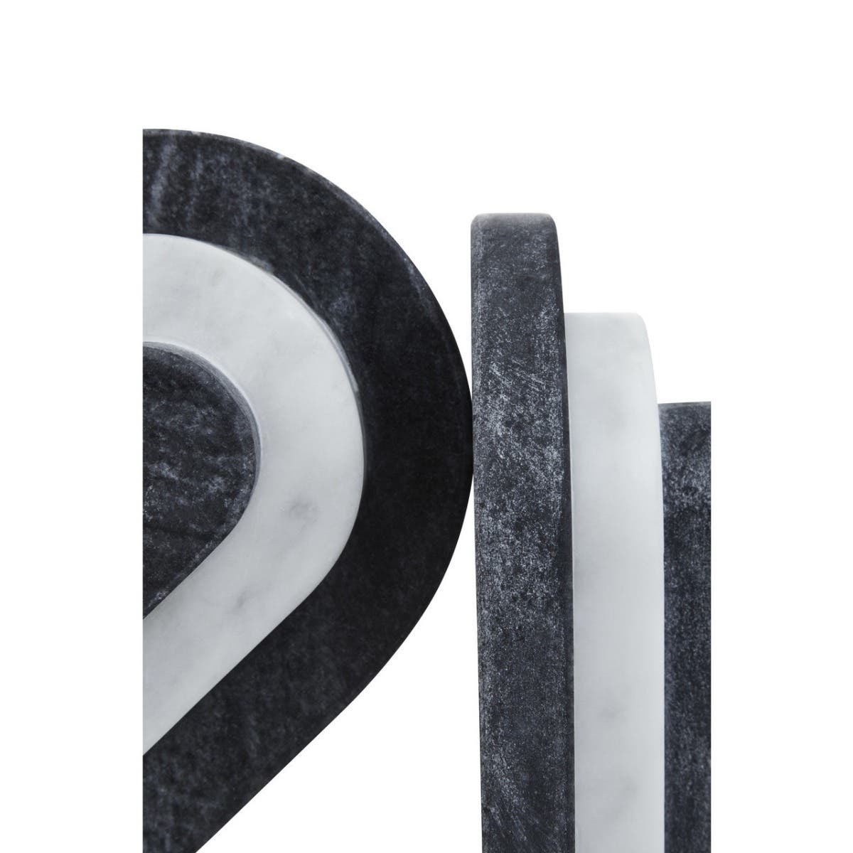 Oxana Black And White Marble Bookends