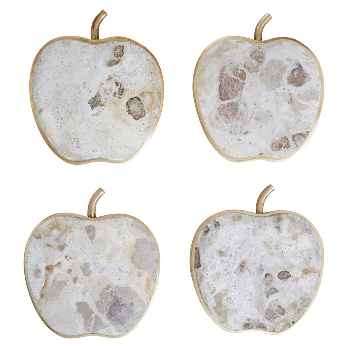 Organico Apple Shaped Marble Coasters