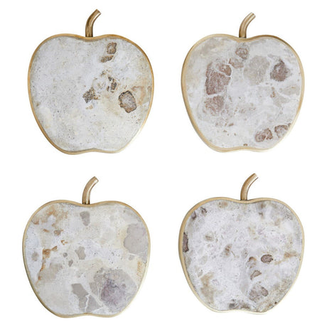Organico Apple Shaped Marble Coasters