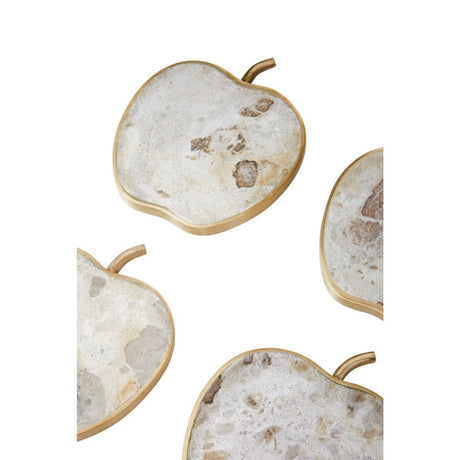 Organico Apple Shaped Marble Coasters
