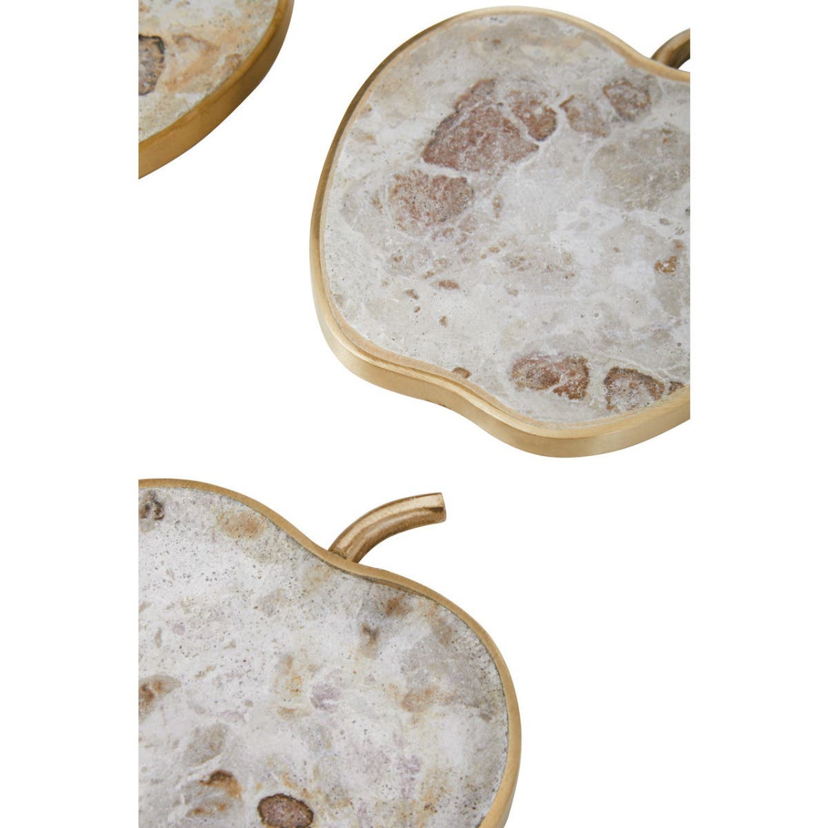 Organico Apple Shaped Marble Coasters
