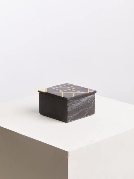 Oriana Small Black Slate Trinket Box