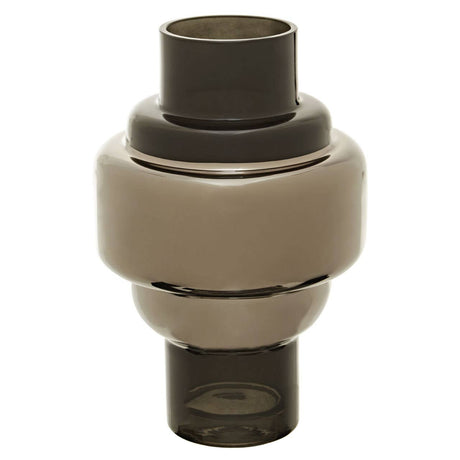 Cayden Small Smoked Black And Silver Vase