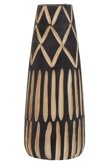 Arlo Small Engraved Wooden Vase