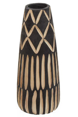 Arlo Small Engraved Wooden Vase