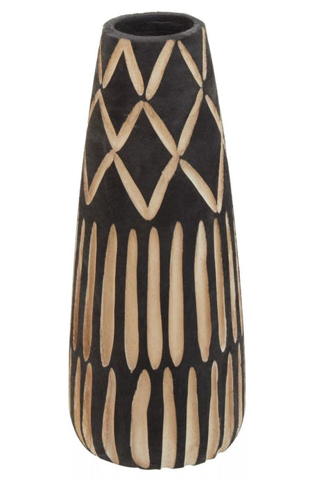 Arlo Small Engraved Wooden Vase