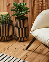 Arlo Large Natural And Black Vase