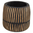 Arlo Large Engraved Natural And Black Planter