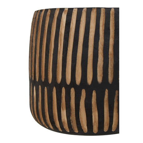 Arlo Large Engraved Natural And Black Planter