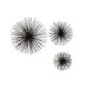 Mirano Set of 3 Black Finish Starburst Wall Decor