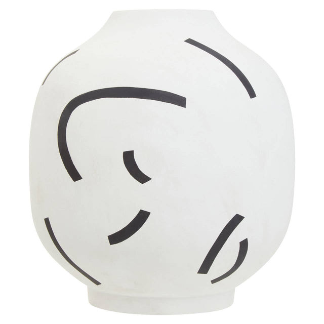 Tundra Black And White Vase