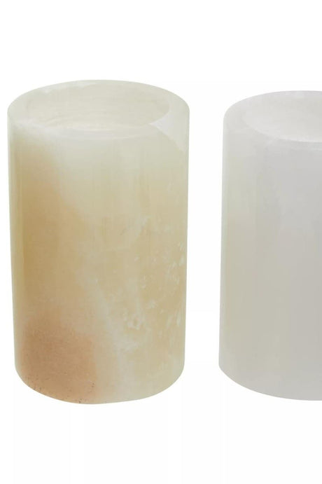 Oleena Set Of Three Onyx Tealight Holders