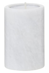 Salmo Set Of Three White Marble Tealight Holders