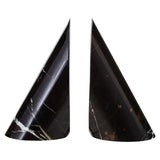 Salmo Set of Two Black Marble Bookends