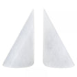 Salmo Set Of Two White Marble Bookends