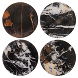 Salmo Black Marble Set of 4 Marble Coasters