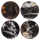 Salmo Black Marble Set of 4 Marble Coasters