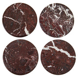 Salmo Set of Four Red Marble Coasters