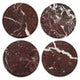 Salmo Set of Four Red Marble Coasters