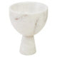 Salmo Small White Marble Pedestal Bowl