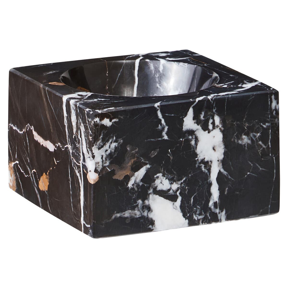 Salmo Square Black Marble Bowl